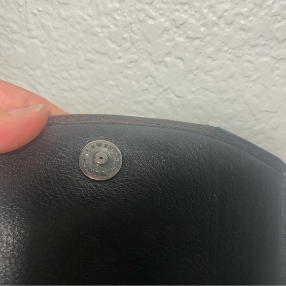 Brighton Leather Crossbody Bag Black and Brown with dust Bag snap closure - Picture 8 of 11